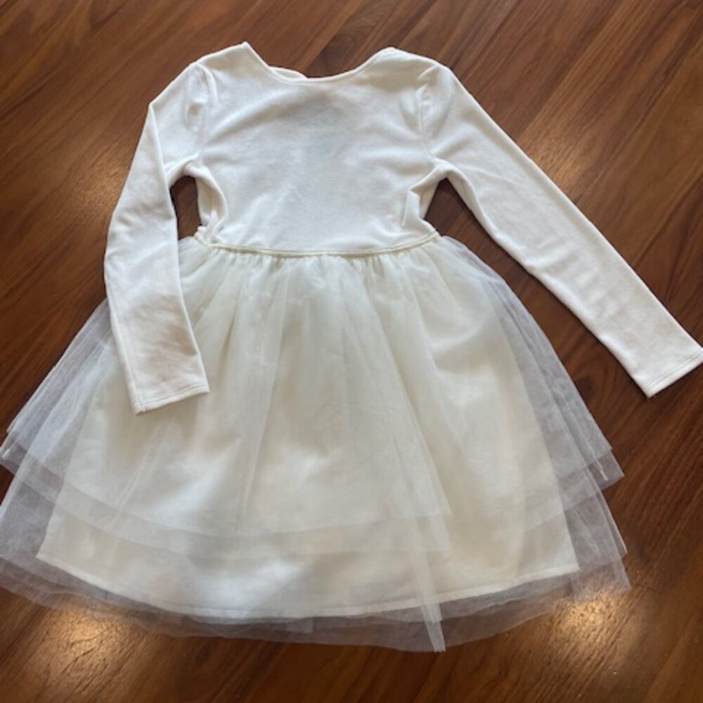 Ivory Party Dress with back bow detail